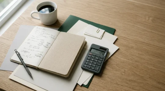 Professionnel élaborant un budget prévisionnel pour une création d'entreprise