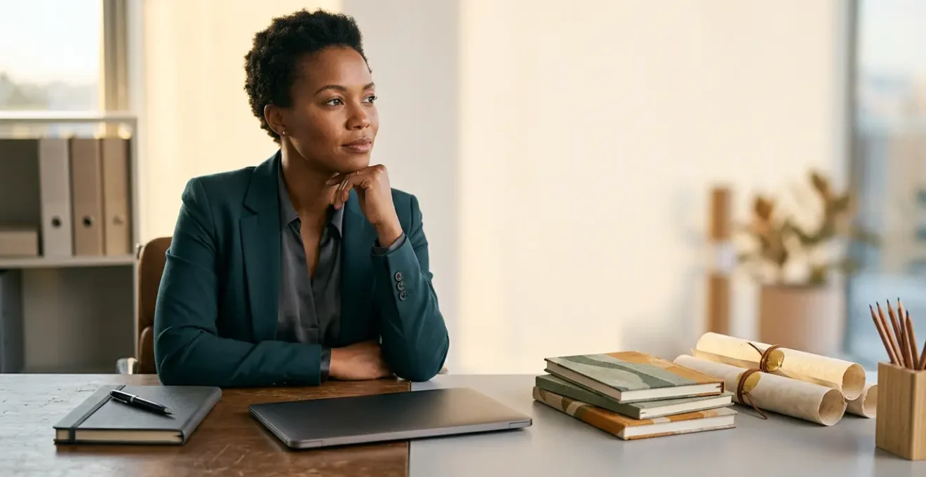 Professionnel préparant sa reconversion avec maintien de salaire dans un environnement de travail moderne