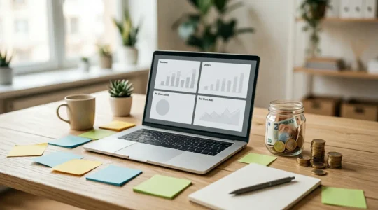 Entrepreneur testant son projet avec budget limité, phase de validation stratégique