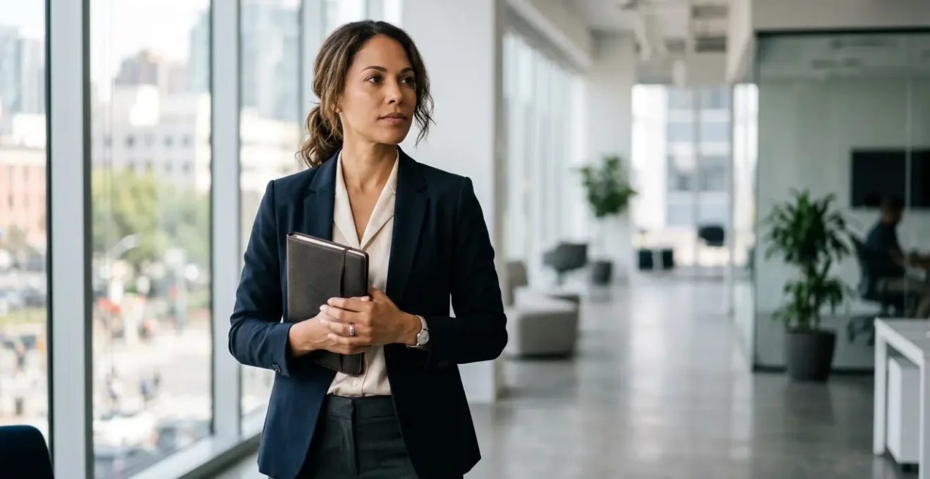 Professionnel concentré sur son développement de compétences en situation d'équilibre entre travail et formation