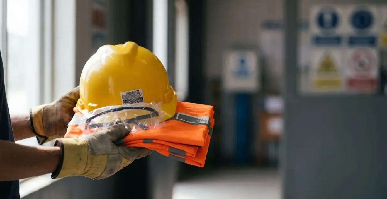 Équipement de protection et badge d'accueil pour nouvel employé