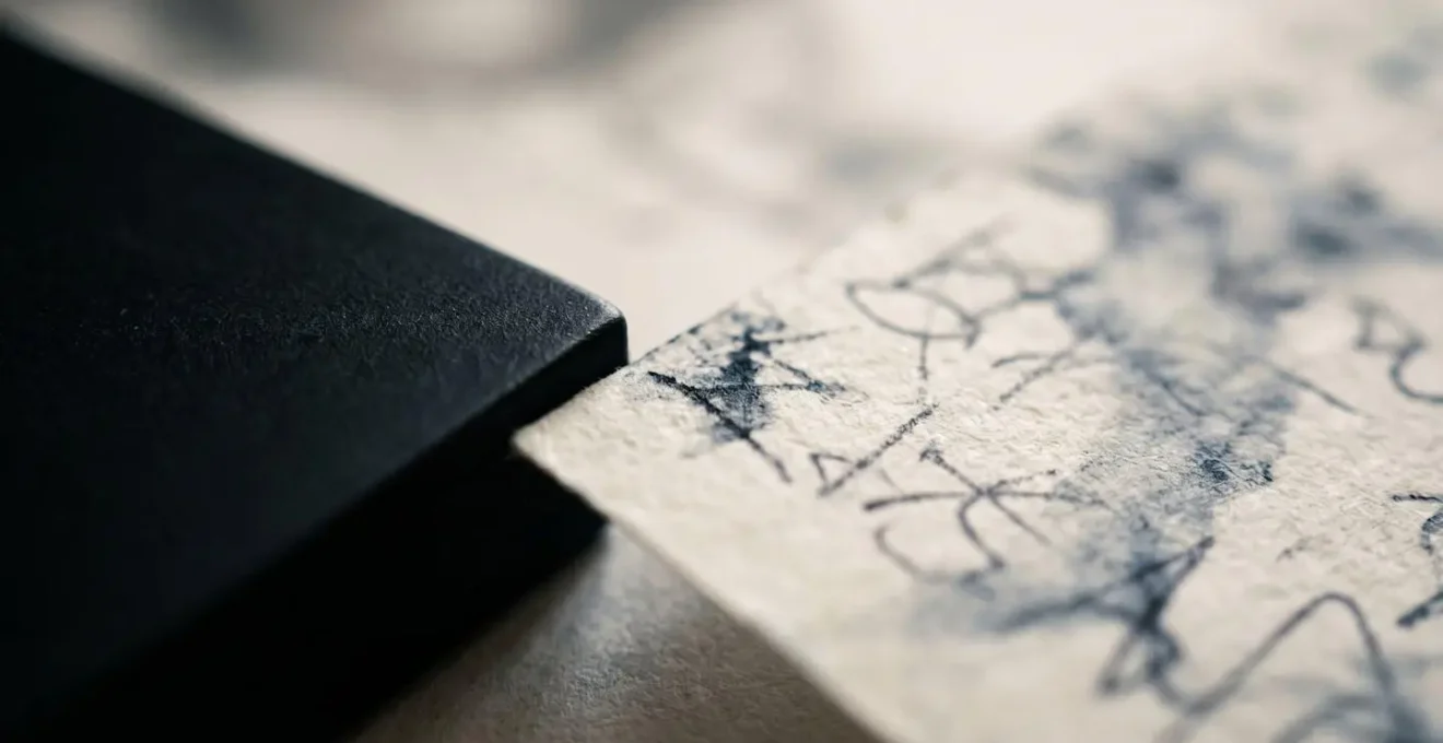 Détail macro d'une calculatrice et de notes manuscrites symbolisant la planification budgétaire d'une reconversion
