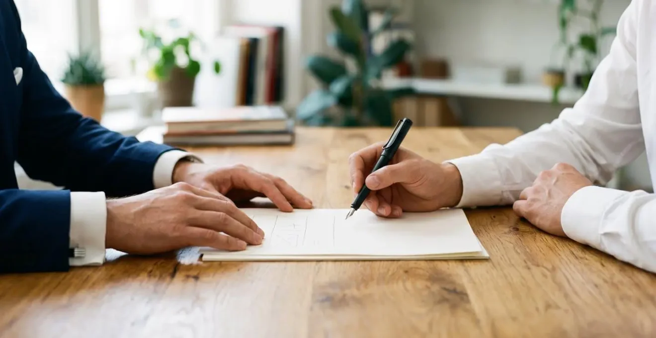 Signature formelle d'un contrat de travail symbolisant la sécurisation juridique